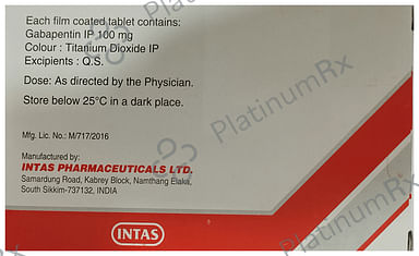 Gabapin 100mg Tablet 15s