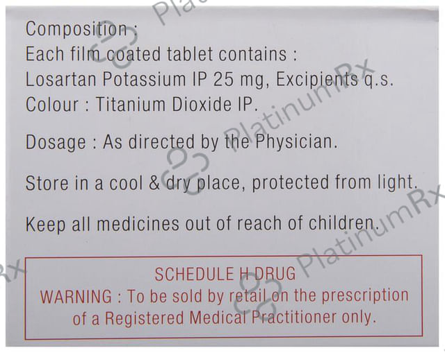 Losar 25mg Tablet 15s